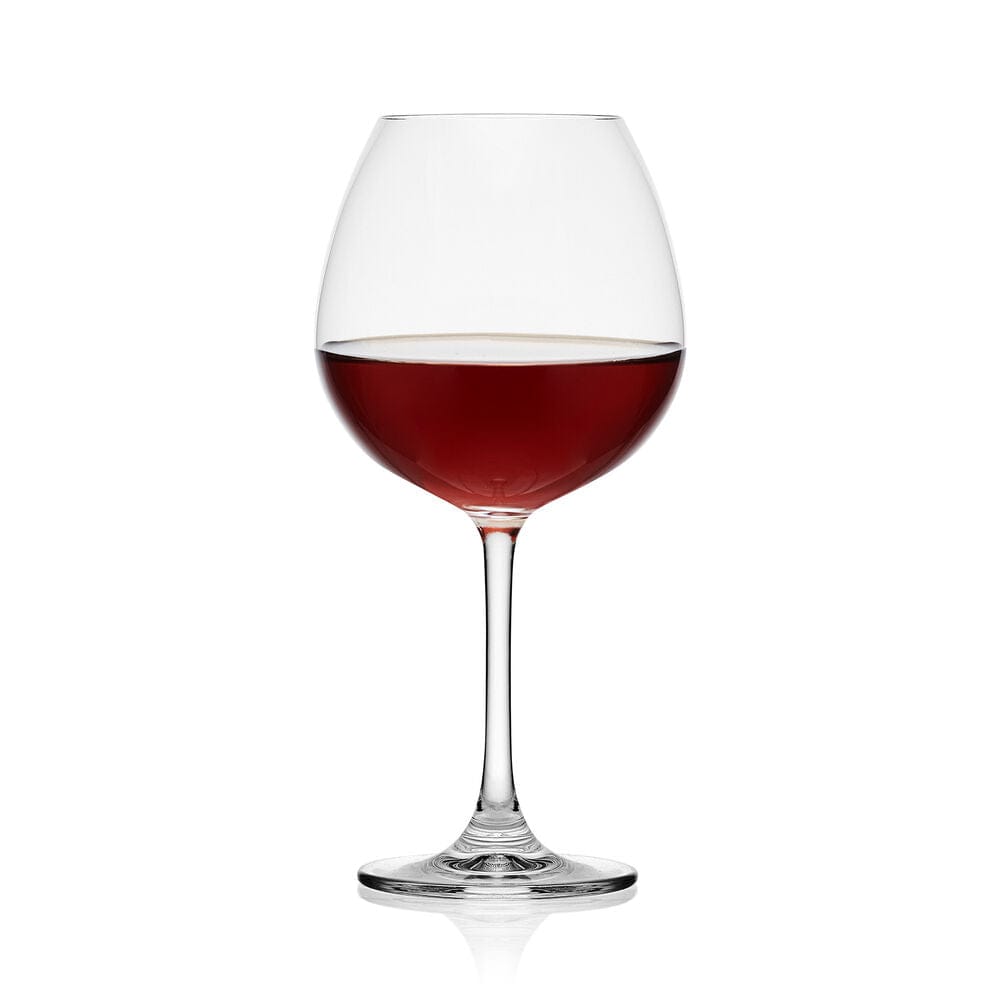 Premium Lana Set of 4 Red Wine Balloon Glasses - Elegant Large Bowl Crystal Stemware for Cabernet, Merlot & Bordeaux - Perfect for Dinner Parties, Romantic Dates & Wine Tasting Events