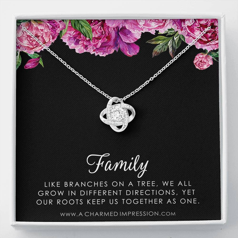 Charmed Impression Family Necklace - Personalized Mother Daughter Jewelry Set - Heartfelt Gift for Mom, Daughter & Grandmother - Perfect for Birthdays, Anniversaries & Family Celebrations