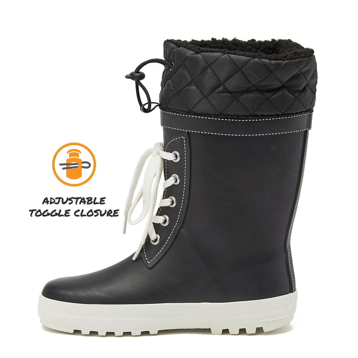 London Fog Toby Insulated Waterproof Snow Boots for Boys & Girls - Winter Rain Boots for Kids (Sizes 11-7) - Perfect for Snowy Days & Outdoor Play
