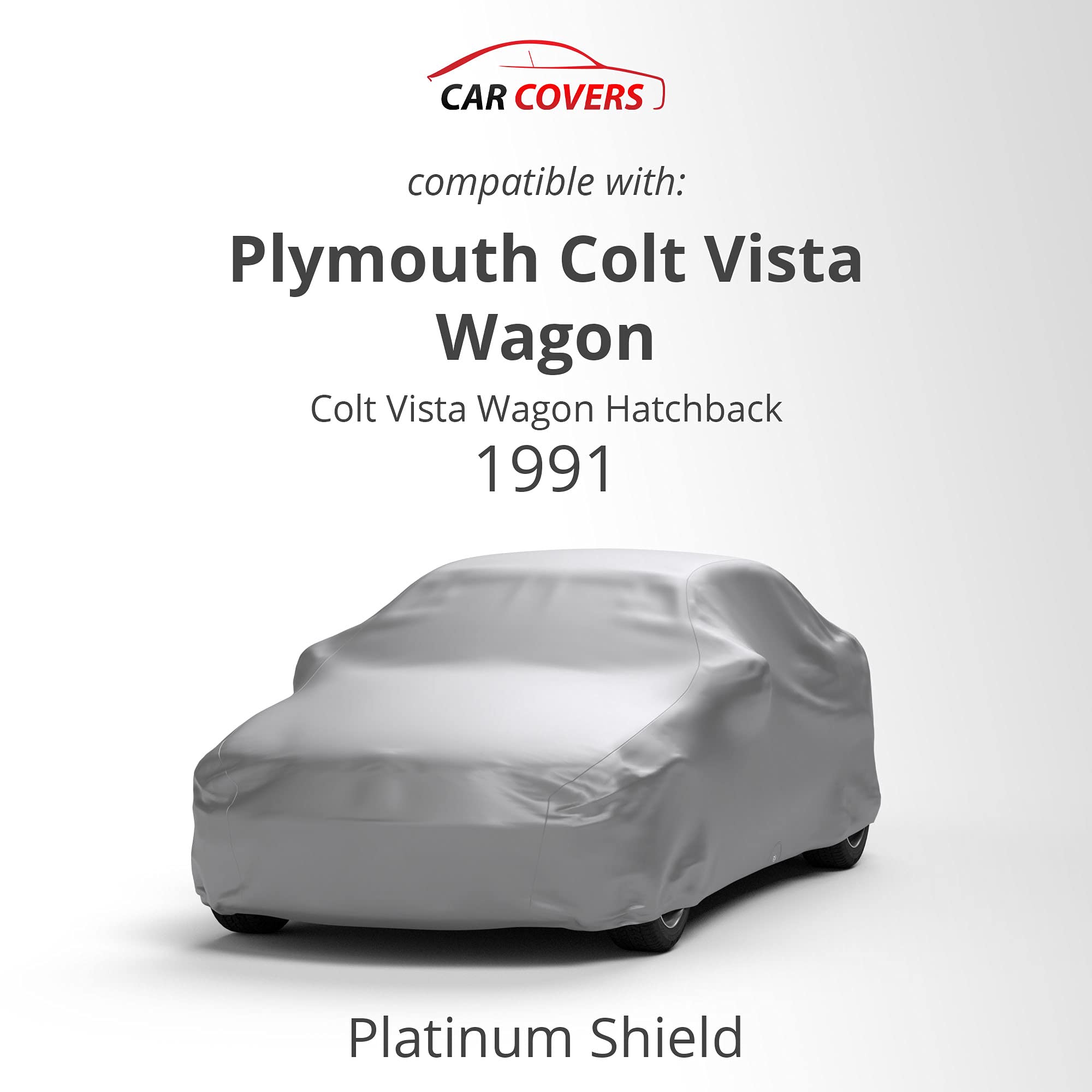 1991 Plymouth Colt Vista Wagon Hatchback Weatherproof Car Cover - All-Season Protection from Rain, Snow & UV Rays - Soft Fleece Lining with Cable Lock & Storage Bag - Perfect for Outdoor Parking, Garage Storage & Winter Protection