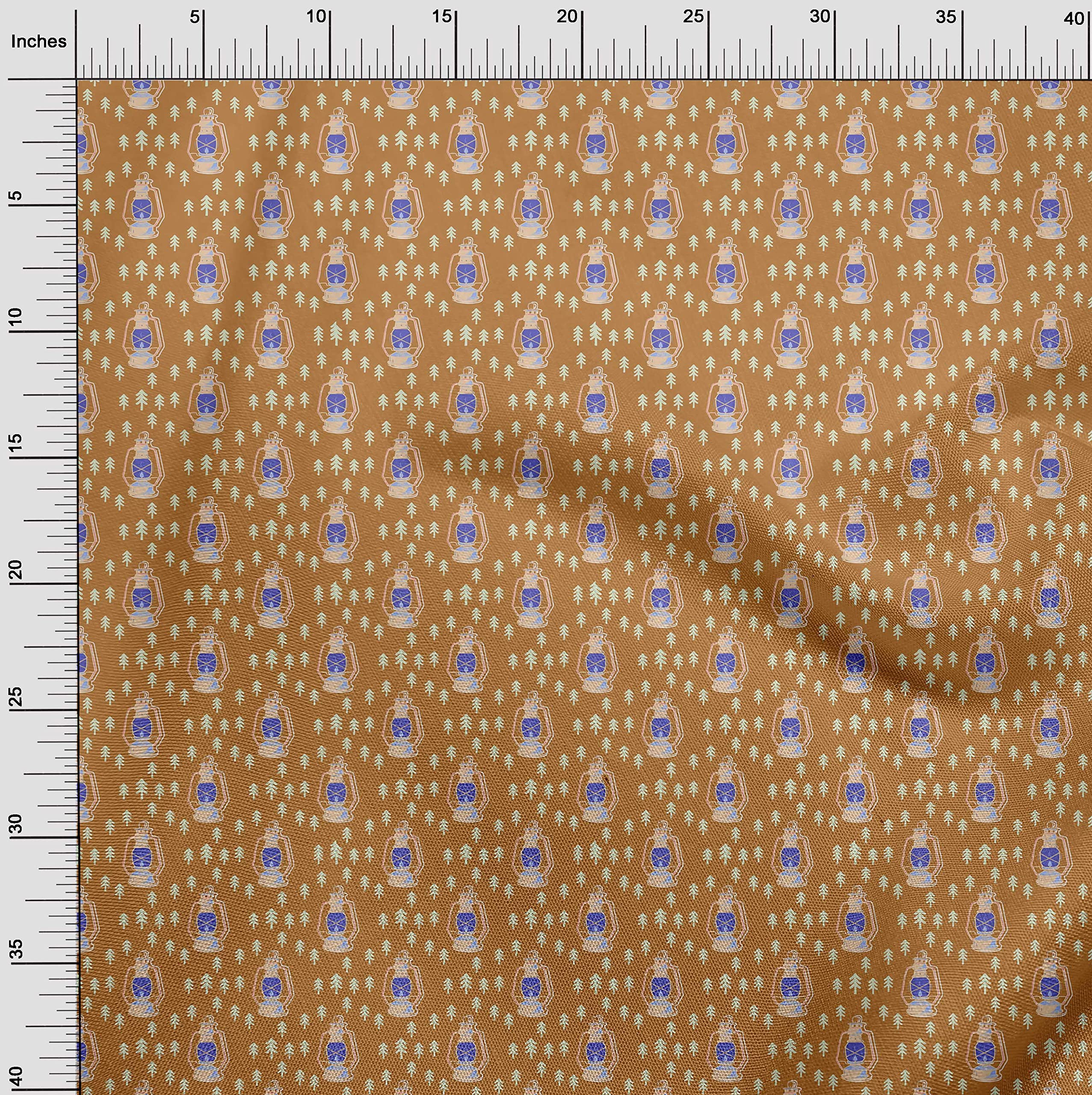 oneOone Velvet Dark Mustard Fabric - 58 Inch Wide Printed Craft Fabric for Sewing, Halloween Decorations & DIY Projects | Perfect for Costumes, Home Decor, Pillows and Quilting