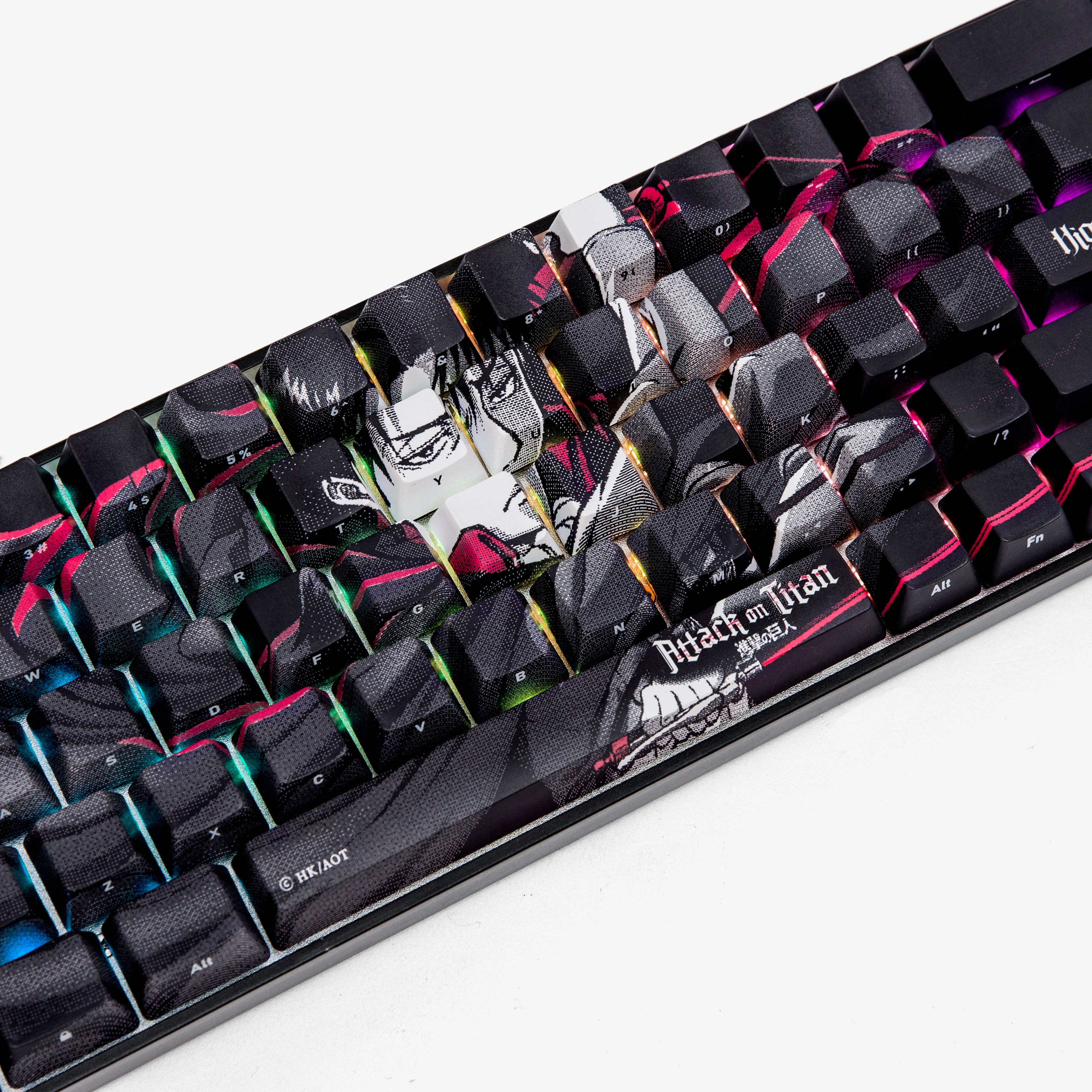 Higround Levi Mechanical Gaming Keyboard - Attack on Titan Themed - Ergonomic RGB Backlit for PC/Mac - Perfect for Anime Fans & Gamers