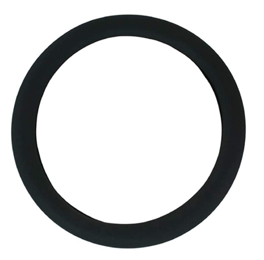 TRUE LINE Universal Soft Leather Texture Silicone Car Steering Wheel Cover - Non-Slip Grip, Heat Resistant (Black) | Perfect for Daily Commute, Road Trips & Enhanced Driving Comfort