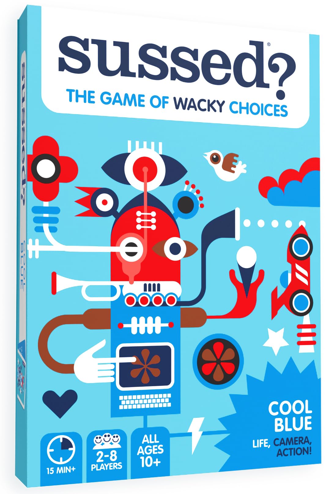 SUSSED The Wacky 'What Would You Do?' Card Game - Fun Party Game for Teens, Boys & Girls Ages 10+ - Perfect for Family Game Nights, Sleepovers & Easter Basket Stuffers - Cool Blue Deck