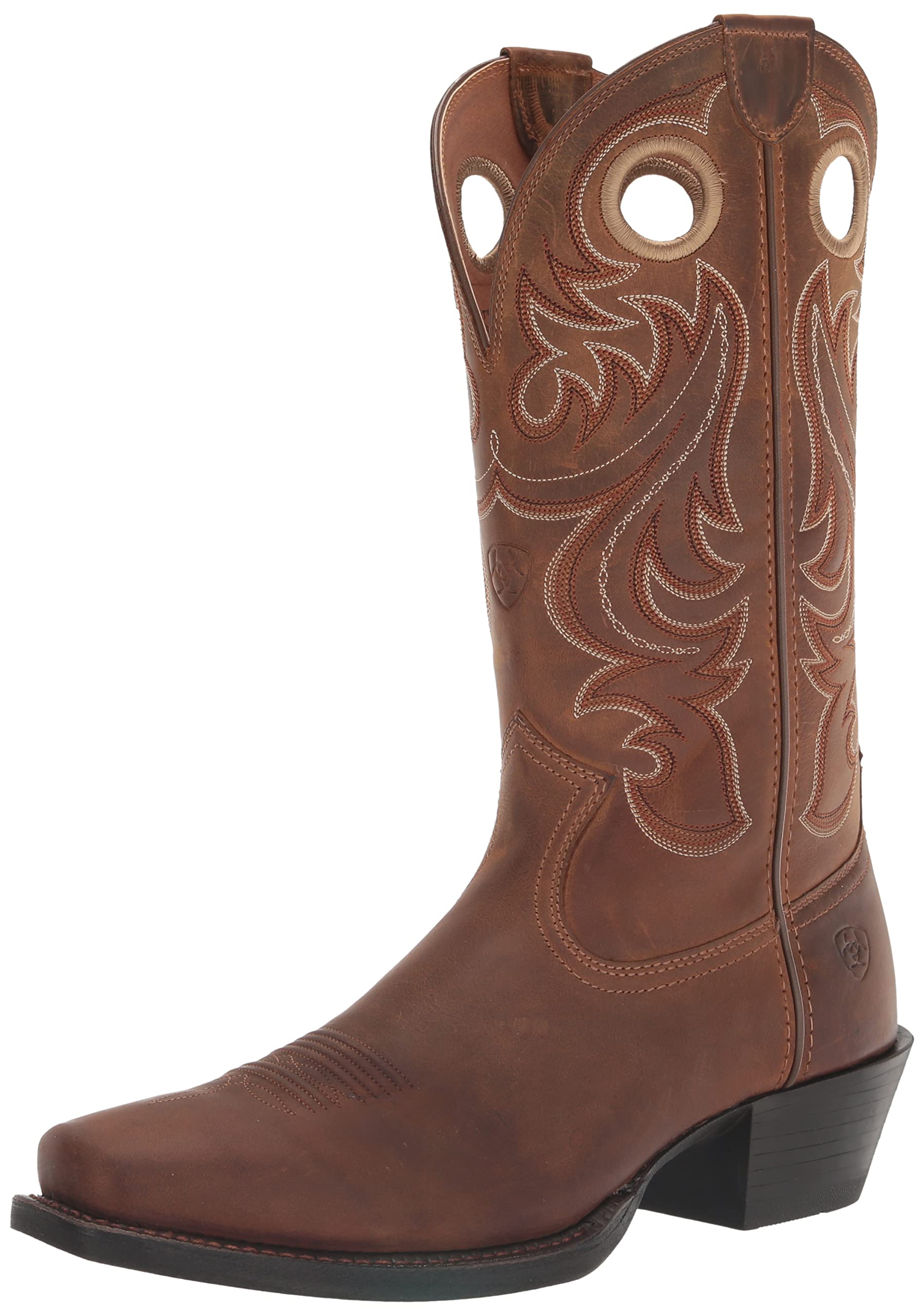 Ariat Men's Sport Square Toe Western Cowboy Boots - Durable Leather Work & Riding Boots for Country Style, Ranch Work, and Outdoor Activities