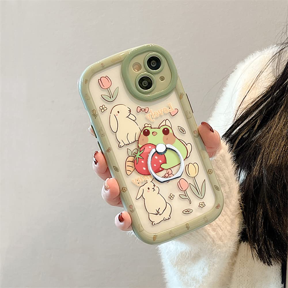Cute Frog Phone Ring Holder Stand - 360° Rotating Finger Grip for Cell Phones, Smartphones & Tablets | Perfect for Hands-Free Viewing, Selfies & Secure Grip (Frog Design)