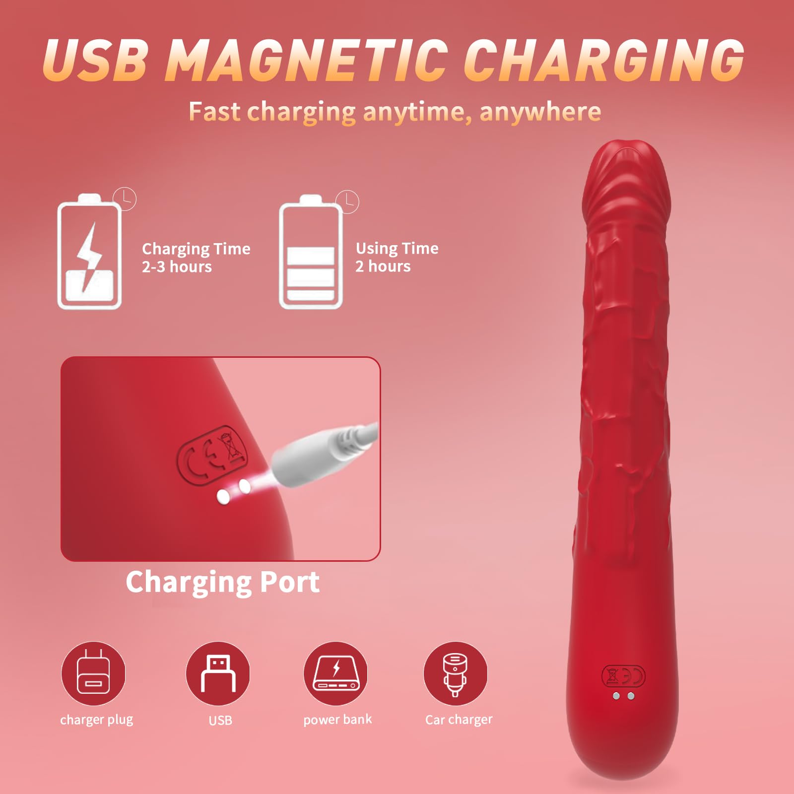 9.6 Inch Realistic Silicone G Spot Vibrator for Women - 3 Wriggling & 10 Vibrating Modes, Large Dildo Sex Toy for Couples & Solo Play, Perfect for G Spot Stimulation & Anal Play - Adult Pleasure Toy for Enhanced Intimacy & Exploration