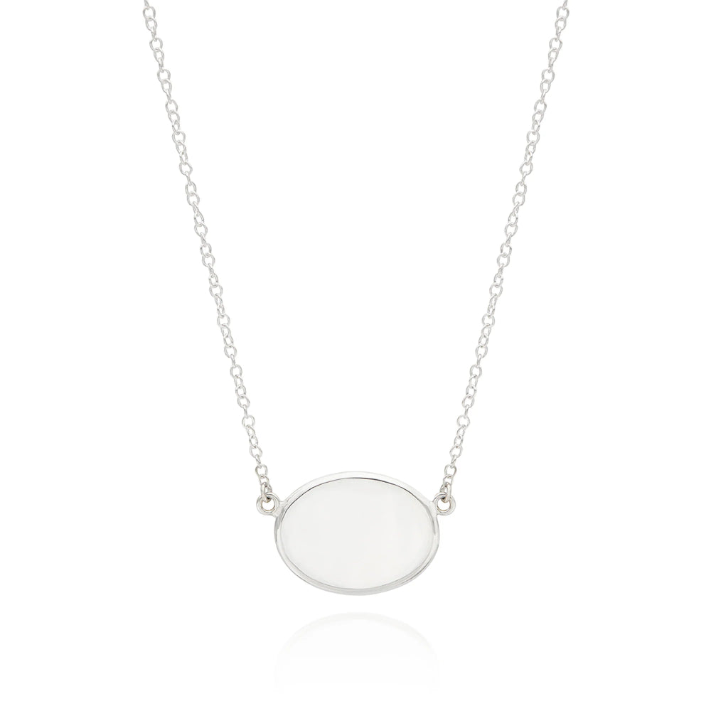 Anna Beck Two Tone Classic Medium Oval Necklace - Elegant Gold & Silver Jewelry for Women - Perfect for Everyday Wear, Office & Special Occasions