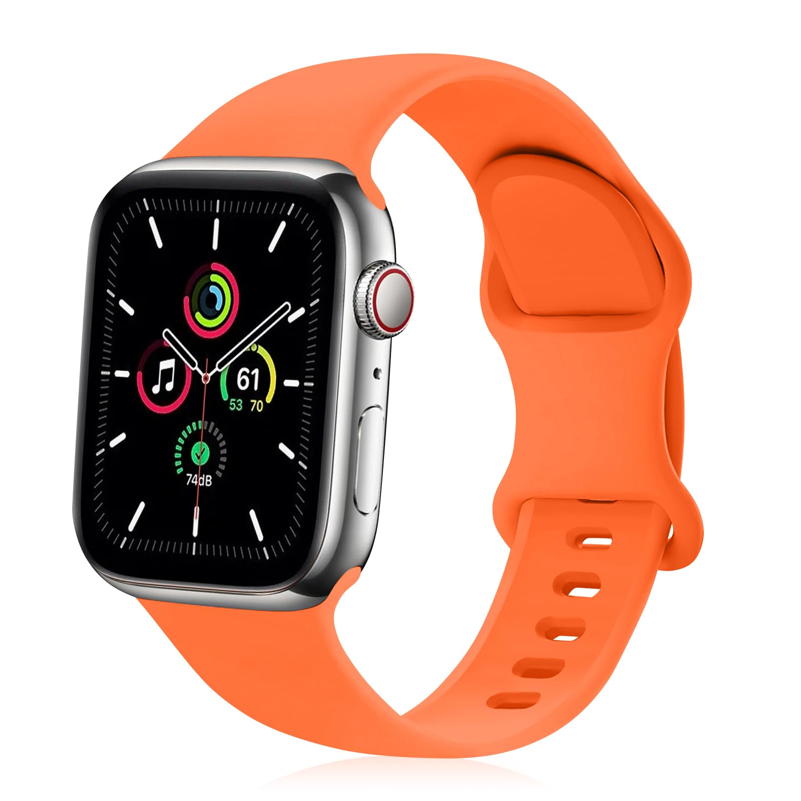 Premium Soft Silicone Sport Band for Apple Watch Series 9/8/7/6/5/4/3/2/1/SE/Ultra - 38mm 40mm 41mm 42mm 44mm 45mm 49mm Waterproof Replacement Strap - Ideal for Running, Swimming & Everyday Wear