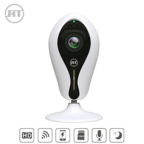 RtTech 1080P Full HD Wireless WiFi IP Security Camera - Two-Way Audio, Night Vision, 185° Panoramic View, 360° Rotation & Motion Detection for Home Surveillance | Indoor/Outdoor Baby Monitor, Pet Camera & Office Security System