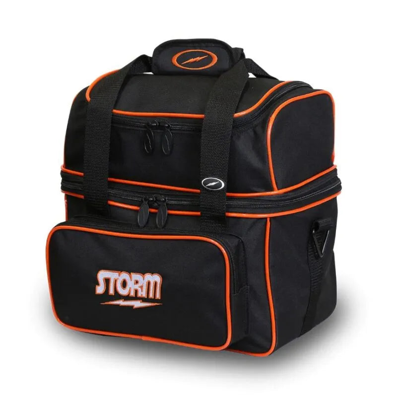Storm 1 Ball Flip Tote Black Orange Bowling Bag - Durable & Lightweight Bowling Accessory for League Play & Practice | Perfect for Men & Women Bowlers