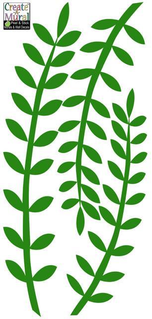 Leafy Seaweed Wall Decals - Self-Adhesive Underwater Theme Vinyl Stickers for Kids Room, Nursery, Bathroom & Ocean-Themed Party Decor