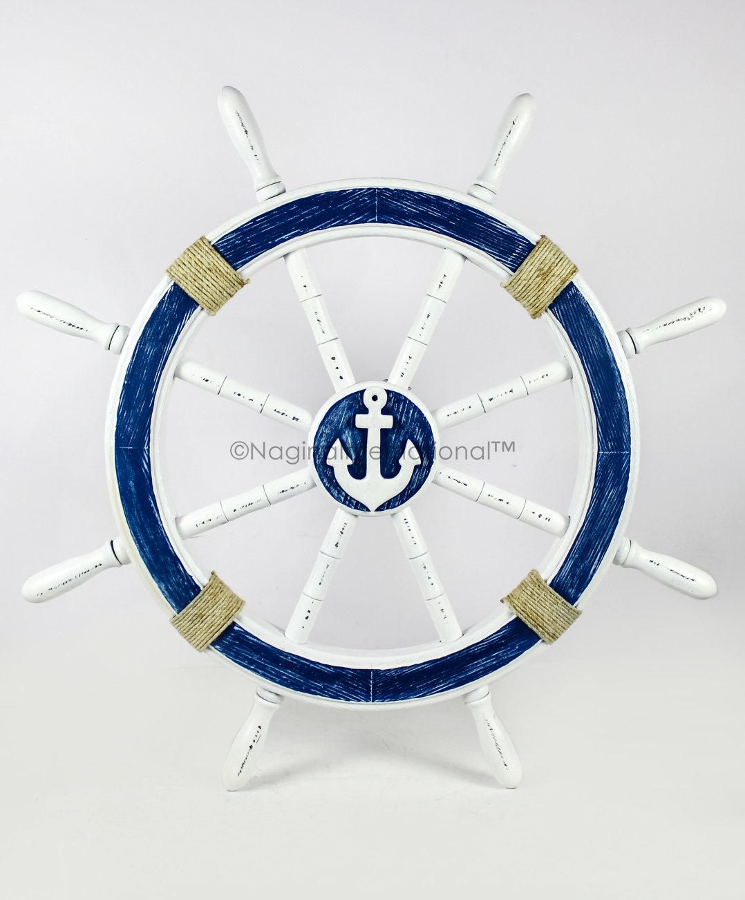 Premium Nautical Ship Wheel Wall Decor - 48