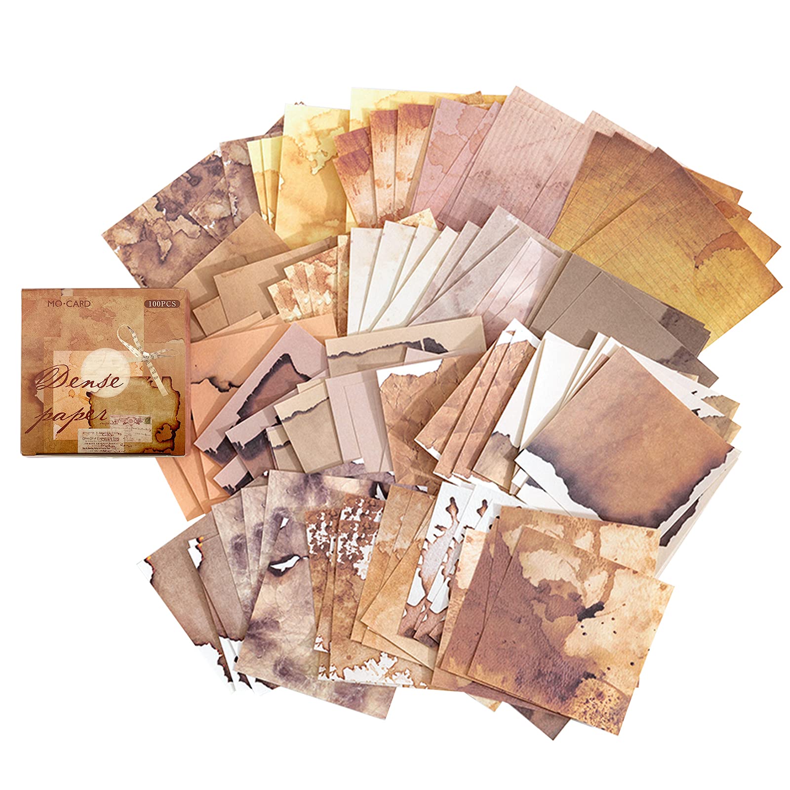 Vintage Journaling Paper 100 Sheets - Scrapbook Supplies for Writing, Drawing & Decorative Stationery | Perfect for Scrapbooking, Travel Journals & DIY Craft Projects