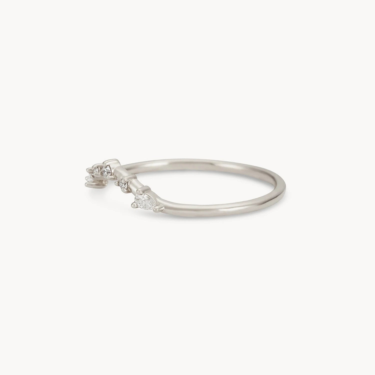 14K White Gold Diamond Love Band Ring for Women - Elegant Wedding, Anniversary, or Promise Ring for Her