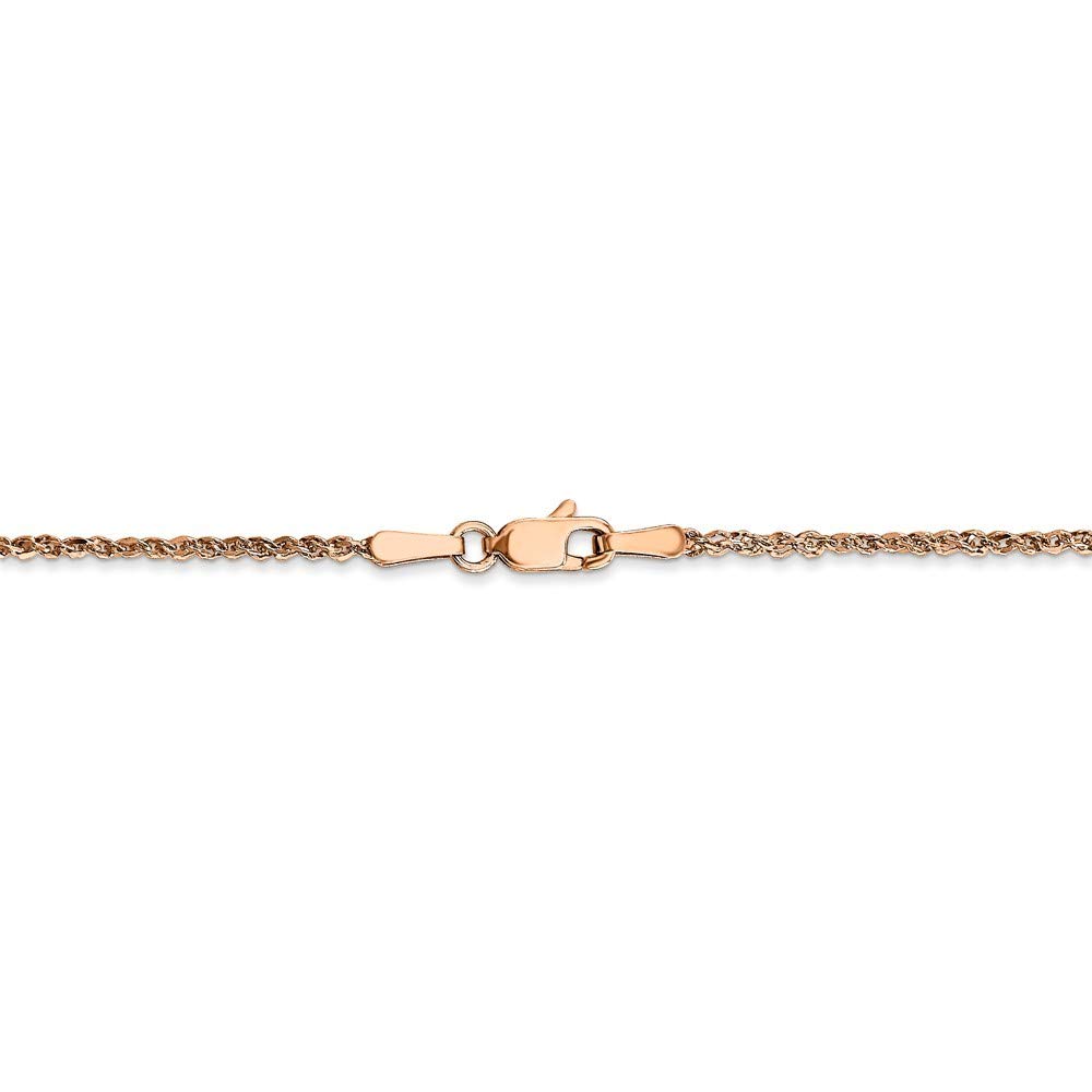 14K Rose Gold 1.7mm Ropa Chain Necklace for Women - 24 Inch Length, Dainty & Elegant Jewelry - Perfect for Everyday Wear, Gifts & Special Occasions