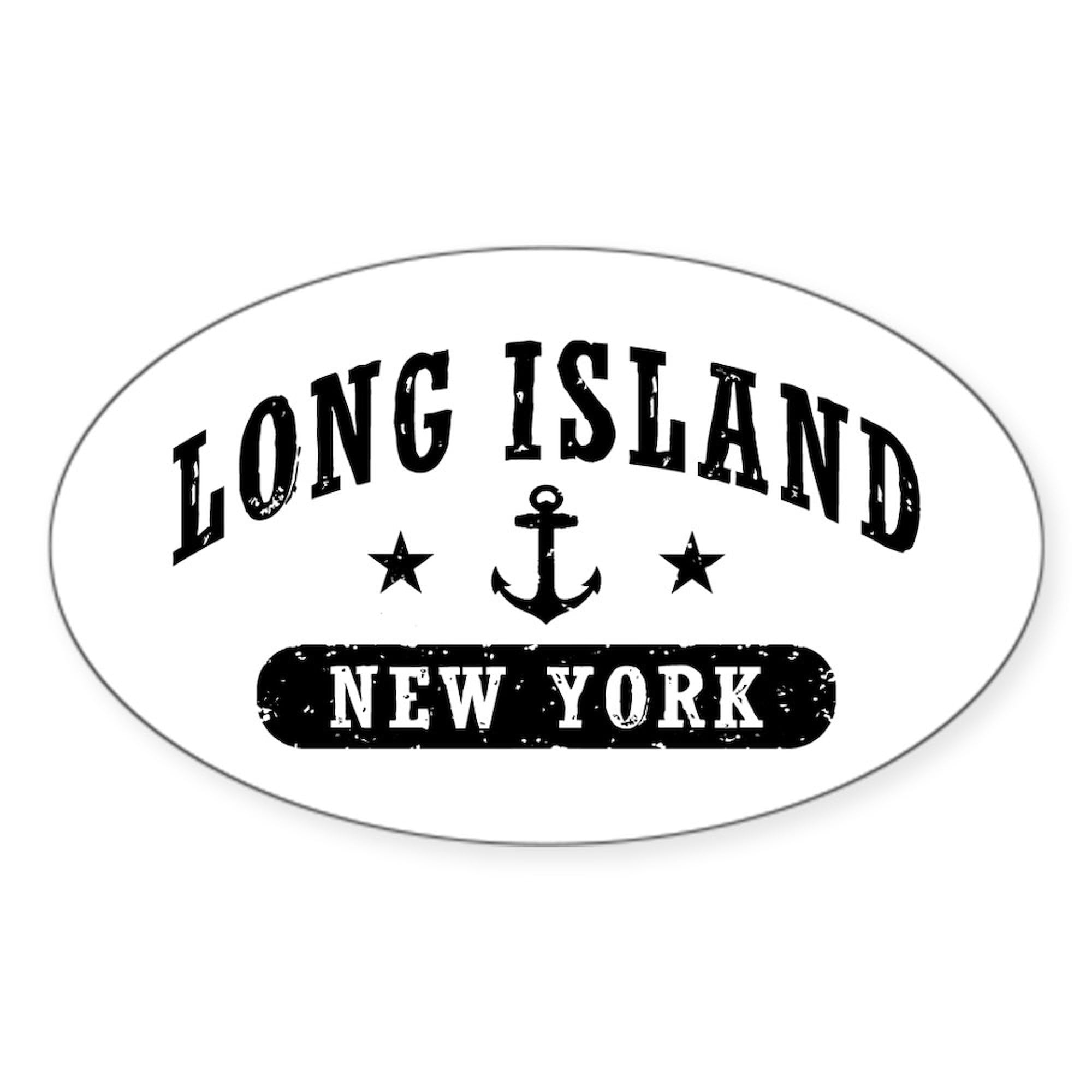 Long Island New York Oval Car Bumper Sticker - Durable Vinyl Decal for Cars, Trucks, Laptops - Show Your NY Pride on the Road