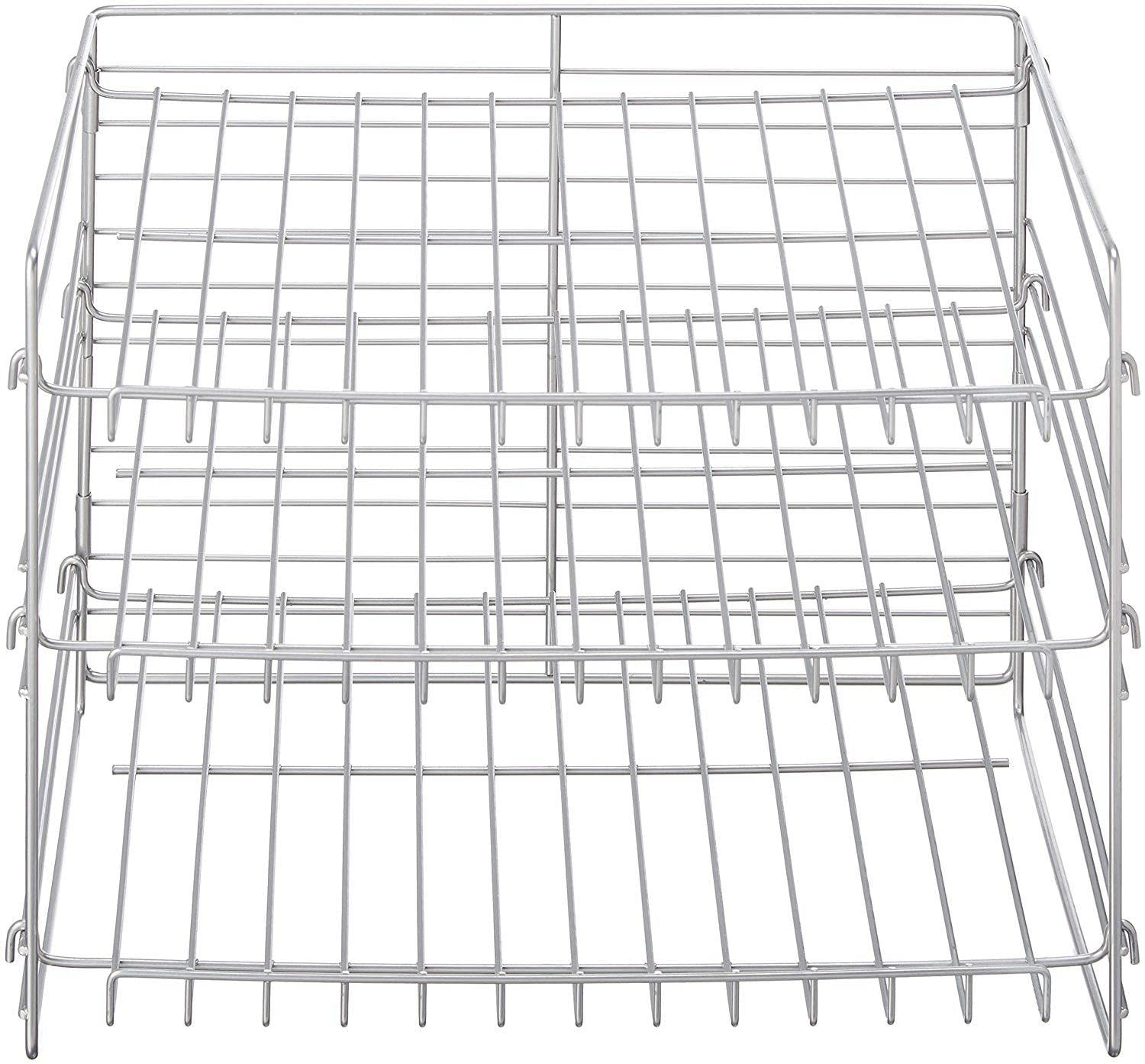 Stainless Steel Stackable Can Rack Organizer - Space Saving Kitchen Storage for Soda, Beer & Food Cans - Perfect for Pantry, Garage or Restaurant Organization