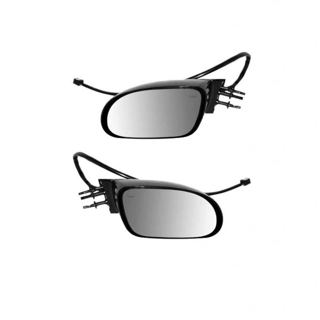 1995-1996 Cadillac Fleetwood Power Heated Manual Folding Side Mirrors - Driver & Passenger Pair (Gloss Black Paintable) | GM1320119 GM1321119 | Perfect Replacement for Damaged Mirrors, Winter Driving & Car Restoration Projects