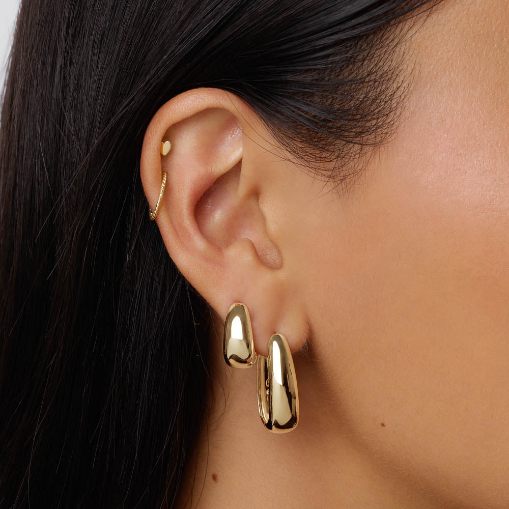 10k Gold Micro Heart Helix Single Stud Earring - Dainty Cartilage Piercing Jewelry for Women, Perfect for Everyday Wear & Special Occasions