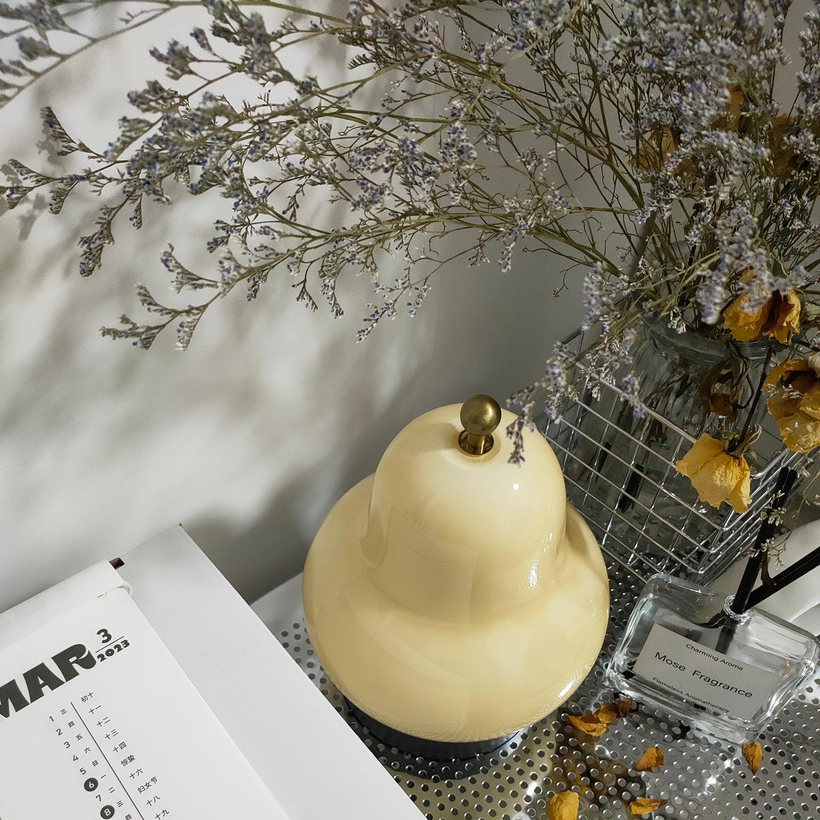 Pear Rechargeable LED Table Lamp with Built-in Battery - Perfect for Bedroom, Office, and Reading Nook Lighting