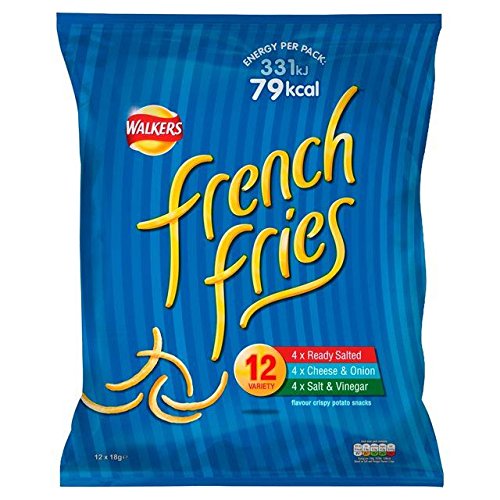 French Fries Variety Snacks 18g x 12 Pack - Crunchy Potato Snacks for Parties, School Lunches & On-the-Go Snacking