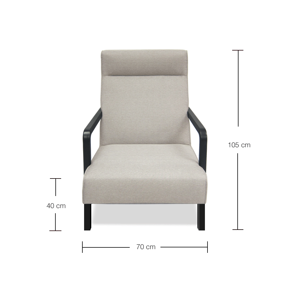 Swaff Armchair in Orange - Modern Comfortable Lounge Chair for Living Room, Bedroom & Office - Perfect for Relaxing, Reading & Decor