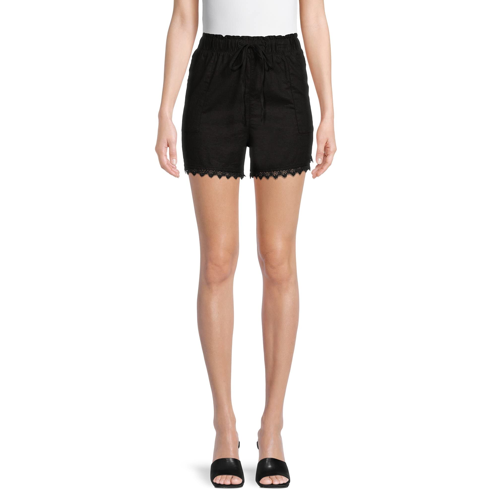Time and Tru Women's Linen Shorts - Breathable Summer Casual Shorts for Women | Perfect for Beach, Vacation, and Everyday Wear