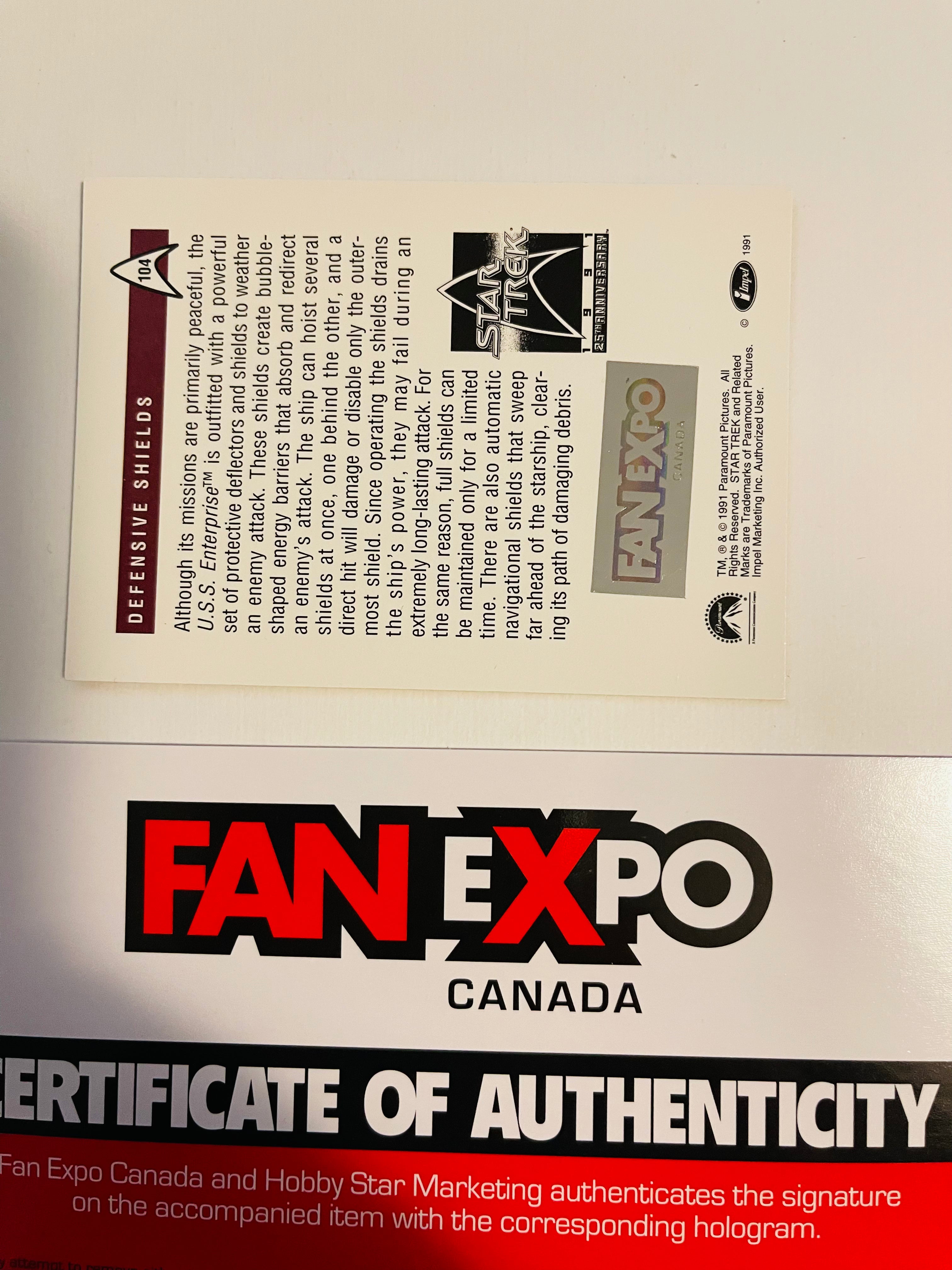 Star Trek Patrick Stewart Autographed Trading Card with Fanexpo COA & Hologram - Rare Collectible for Sci-Fi Fans & Memorabilia Collectors - Perfect for Display, Gifts, and Trekkie Collections