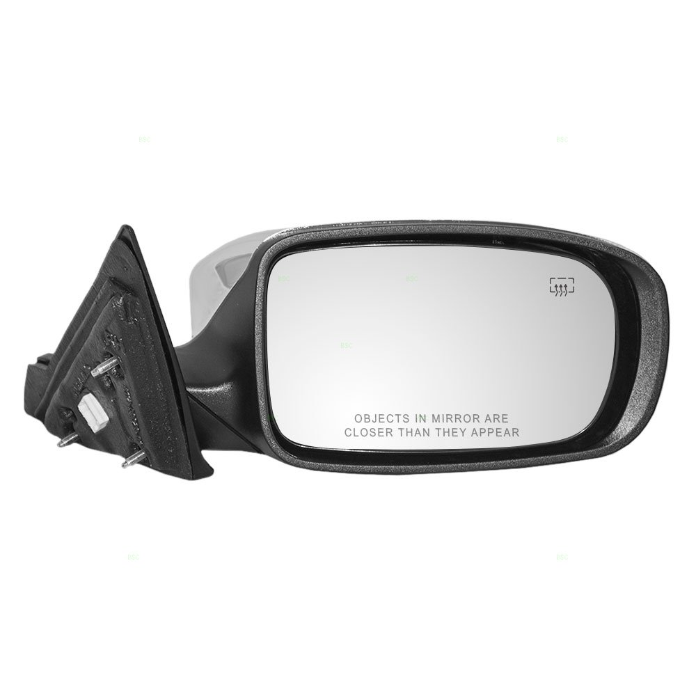 Fitrite Autopart Right Passenger Side Power Heated Mirror for 2011-2014 Chrysler 200 Convertible - Chrome Replacement (Part #CH1321336 68088122AA) - Perfect for Winter Driving & Enhanced Safety