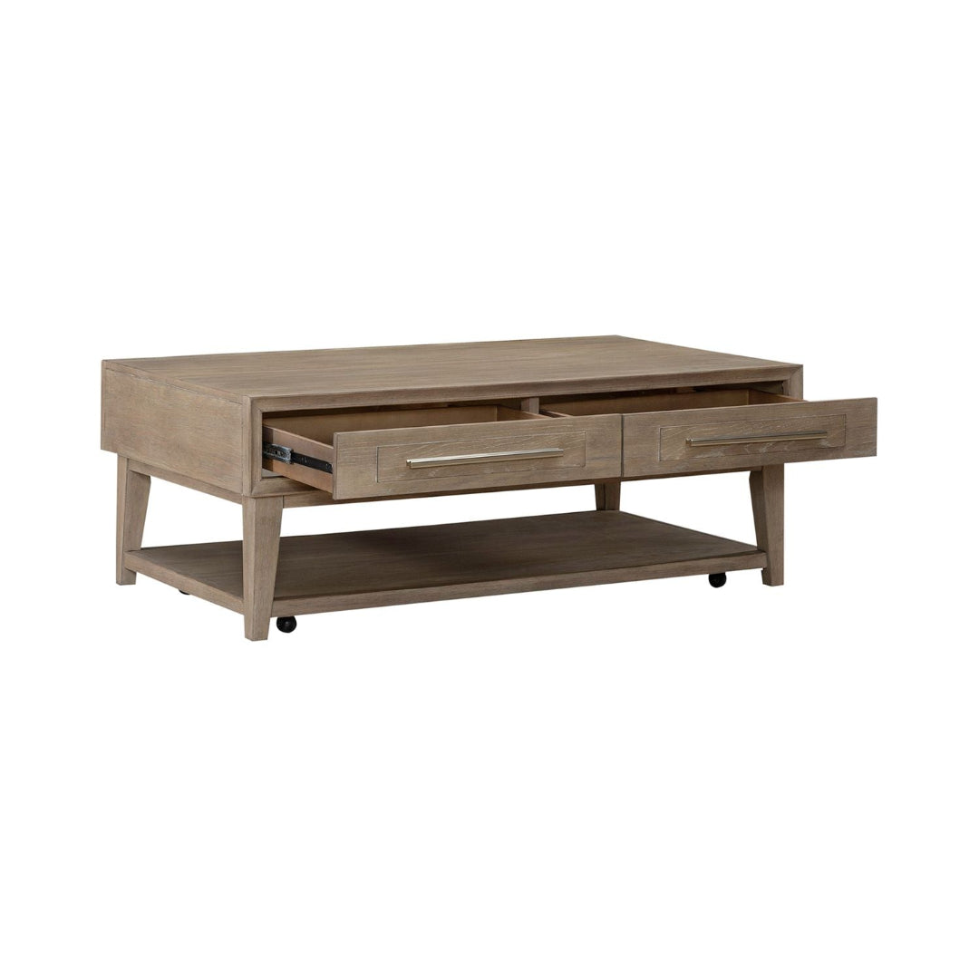 Modern Brentwood Cocktail Table - Stylish Round Coffee Table for Living Room, Lounge & Patio - Perfect for Entertaining Guests & Relaxing with Drinks
