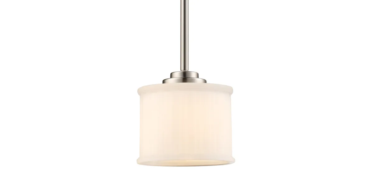 Trans Globe Lighting 70720 BN Cahill Collection Single Light Pendant - Brushed Nickel Finish for Kitchen Island, Dining Room or Entryway Lighting