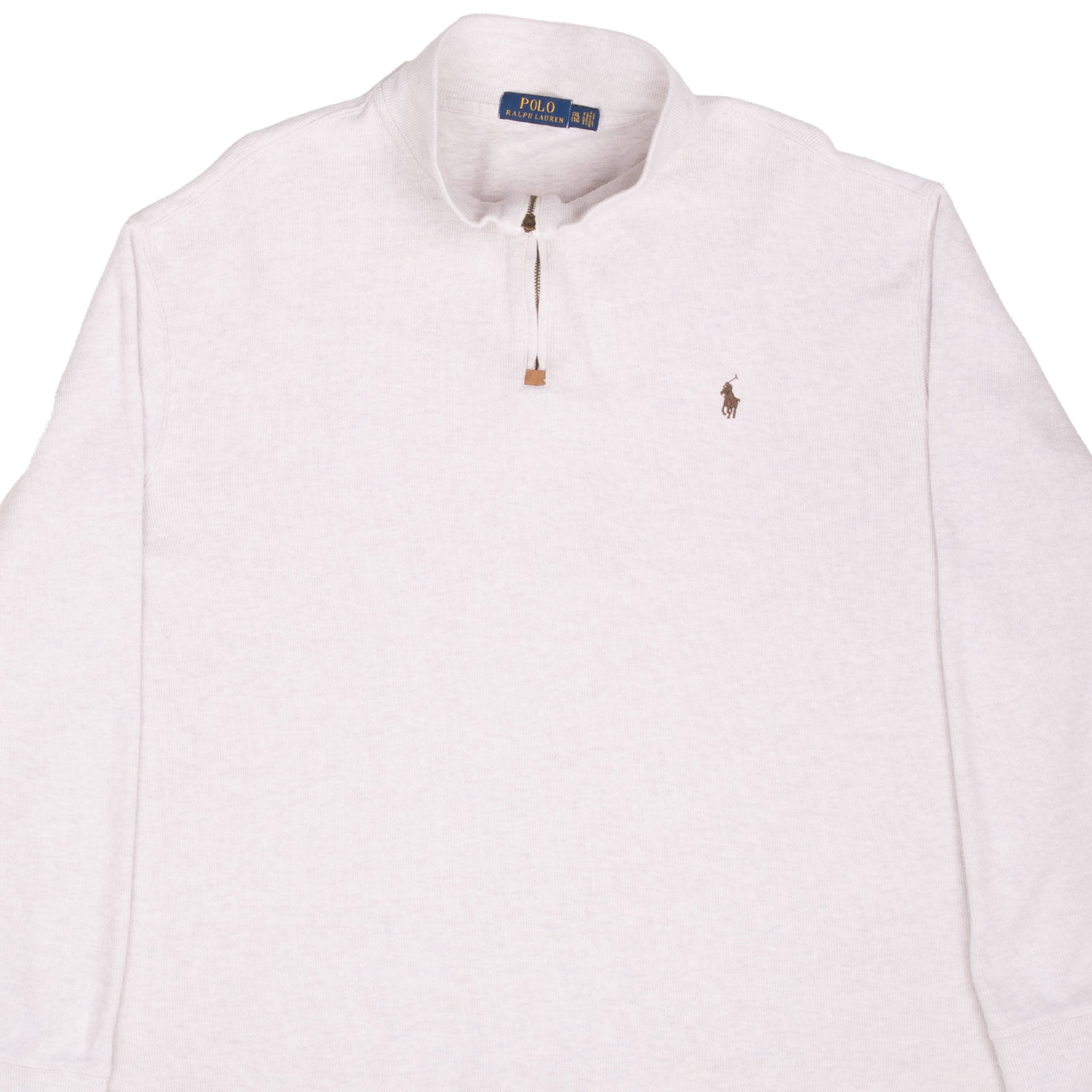 Ralph Lauren Polo Men's Quarter Zip Sweater - Off White, Size 2XL - Casual & Business Casual Pullover for Work & Outdoor Activities