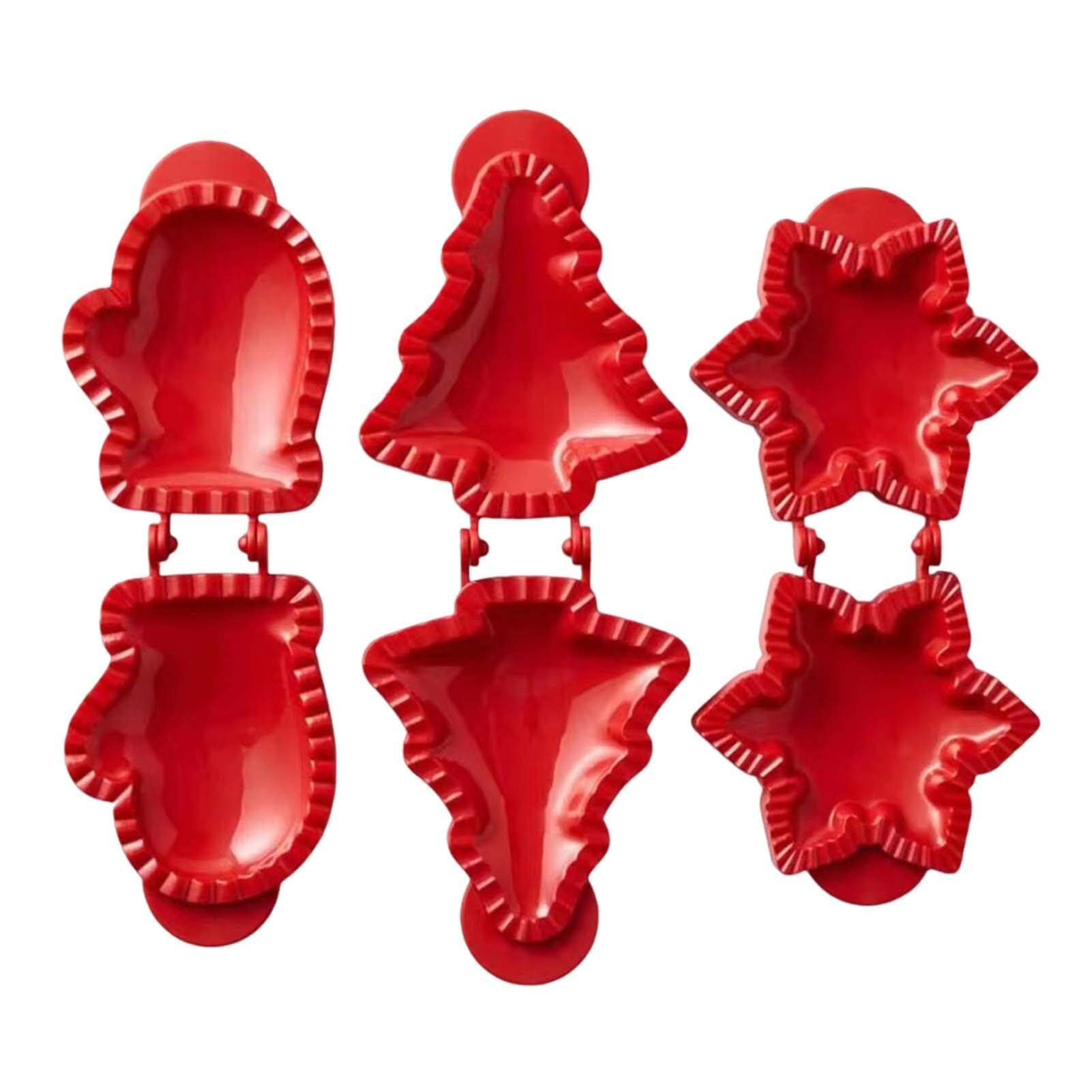 3Pcs Hand Pie Molds Set for Baking - Snowflake, Mitten & Christmas Tree Shaped Dough Press - Perfect for Fall, Halloween, Thanksgiving & Christmas Holiday Baking - Ideal for Making Homemade Pies, Pastries and Festive Desserts