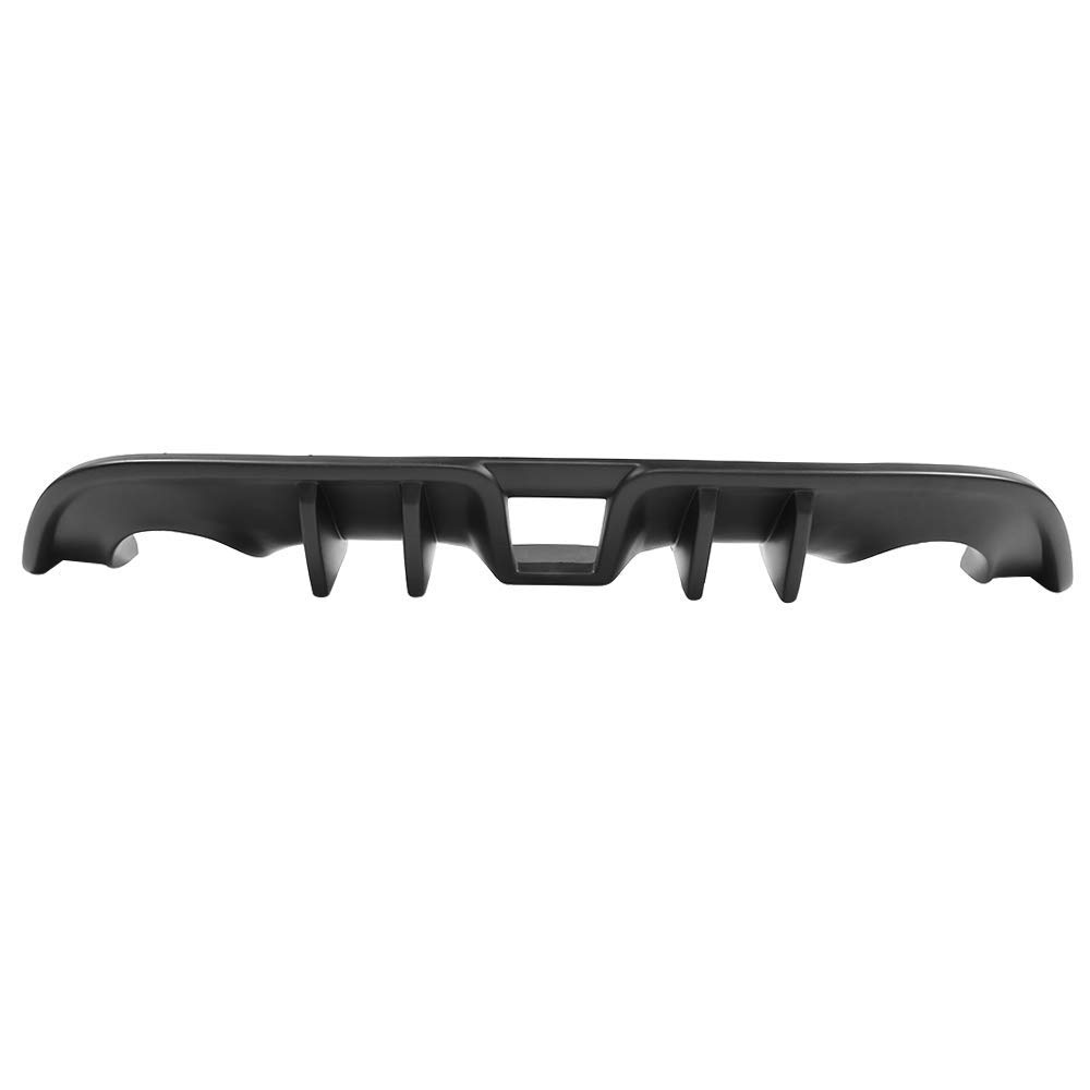 IKON MOTORSPORTS Rear Bumper Diffuser for 2009-2020 Nissan 370Z | Under Diffuser Lip Spoiler Cover with 4 Fins | Unpainted Black PP Material | Perfect for Street Racing & Car Shows