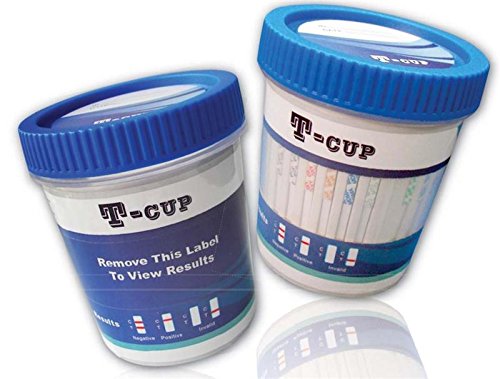 6 Panel Multi Drug Urine Test T-Cup (25 Cups) - Detects COC, THC, OPI, AMP, mAMP & BZO | Workplace, Home & Clinical Drug Testing