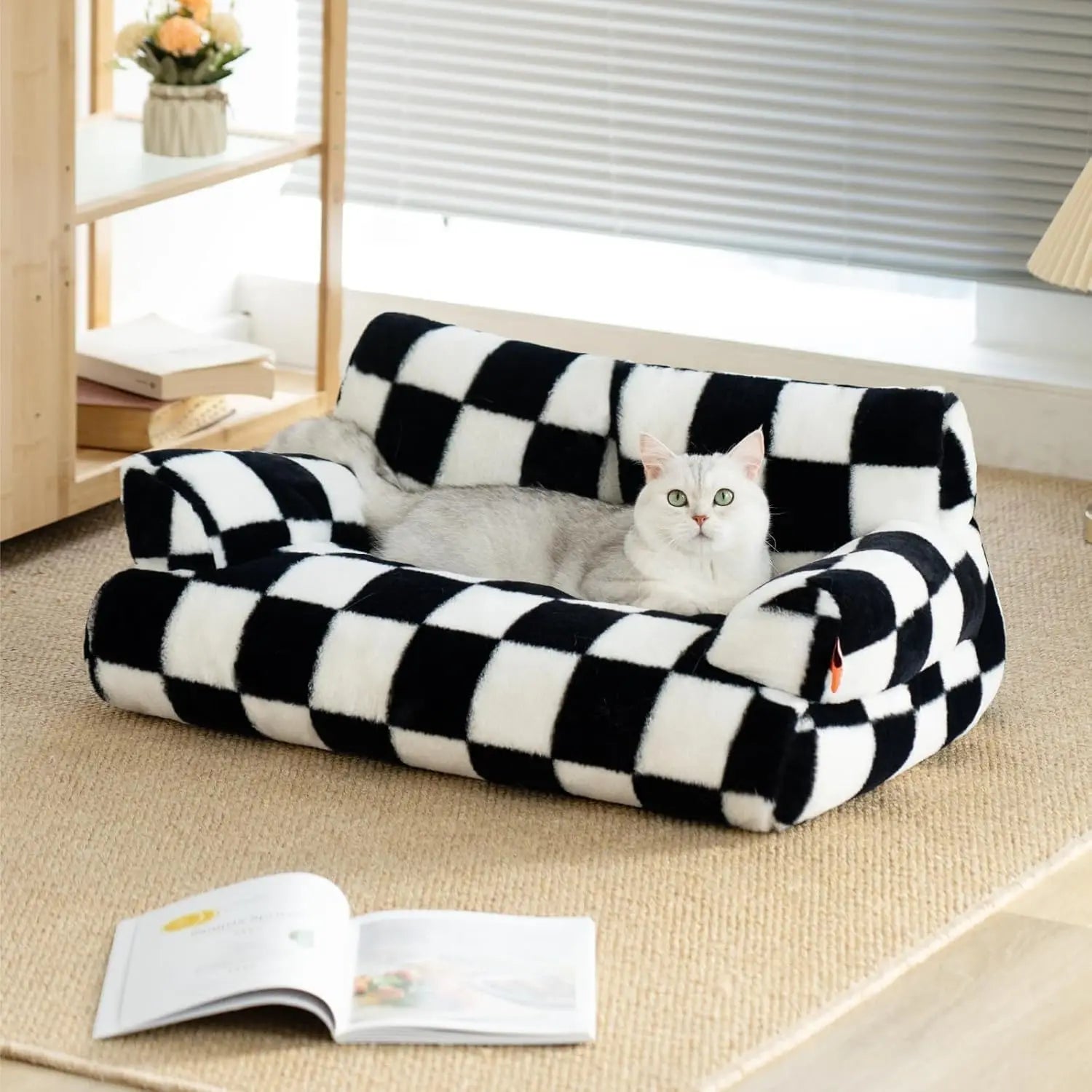 Snuggle Luxe Pet Sofa Bed - Ultra Soft Washable Dog & Cat Bed with Removable Cover - Perfect for Living Room, Bedroom & Travel Use
