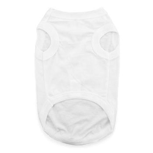 Premium Cotton Dog Tank Top - Breathable & Comfortable White Pet Shirt for Small & Medium Dogs - Perfect for Summer Walks & Outdoor Adventures