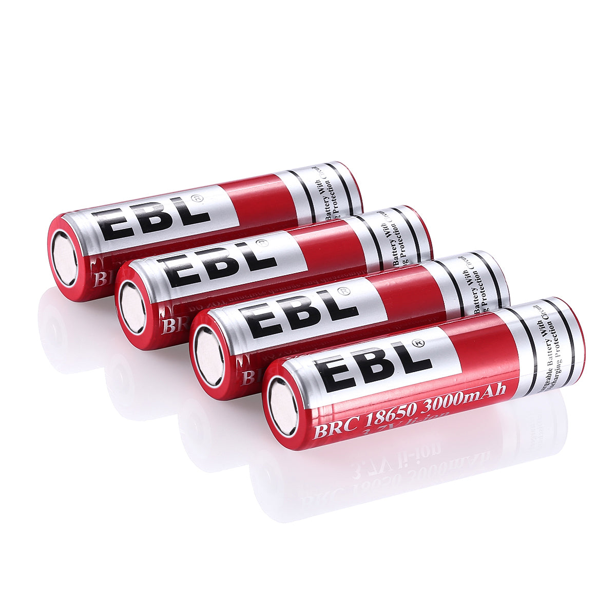 EBL 18650 3.7V 3000mAh Rechargeable Lithium Battery - Flat Top for Flashlights, Vape Mods & Power Tools | High Capacity Long Lasting Performance