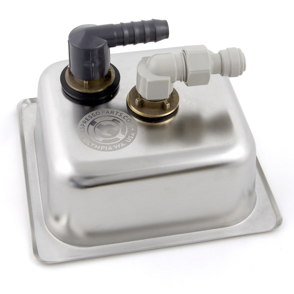 Commercial Espresso Parts Counter Top Rinser - 6x6x2 Inch Pan Size for Barista Stations & Coffee Shops - Perfect for Quick Cleaning in High-Volume Cafes