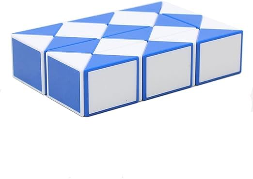 KITMEER 24-Piece Magic Snake Cube Puzzle - STEM Educational Geometric Shape Twisting Toy for Kids Ages 2-5 | Brain Teaser Game for Boys & Girls (Blue) | Perfect for Classroom, Travel & Family Fun Activities