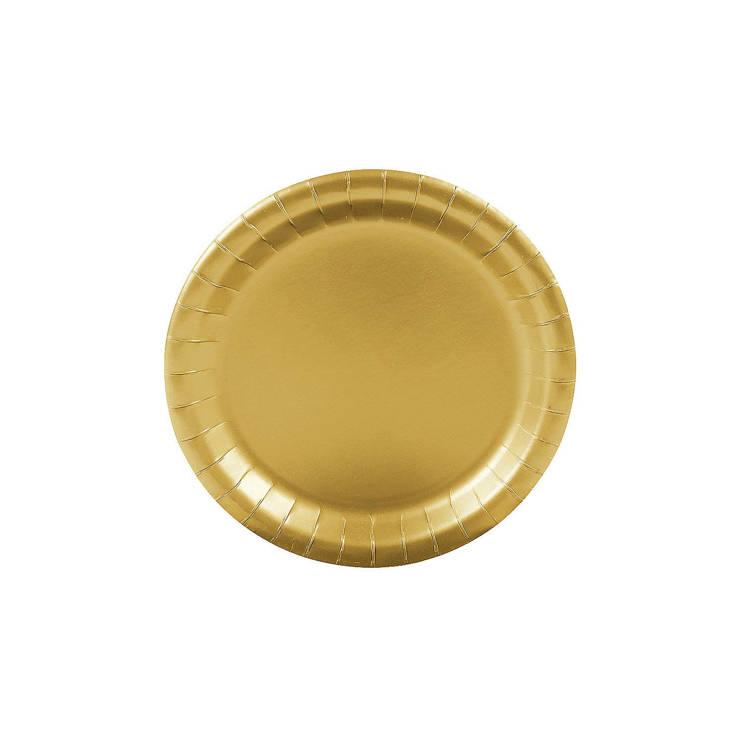 7 Inch Gold Disposable Dessert Plates - Metallic Gold Paper Party Plates for Birthday, Wedding, Baby Shower & Holiday Events - Elegant Tableware Supplies (24 Pack) - Perfect for Cocktail Parties, Dessert Buffets and Special Occasions