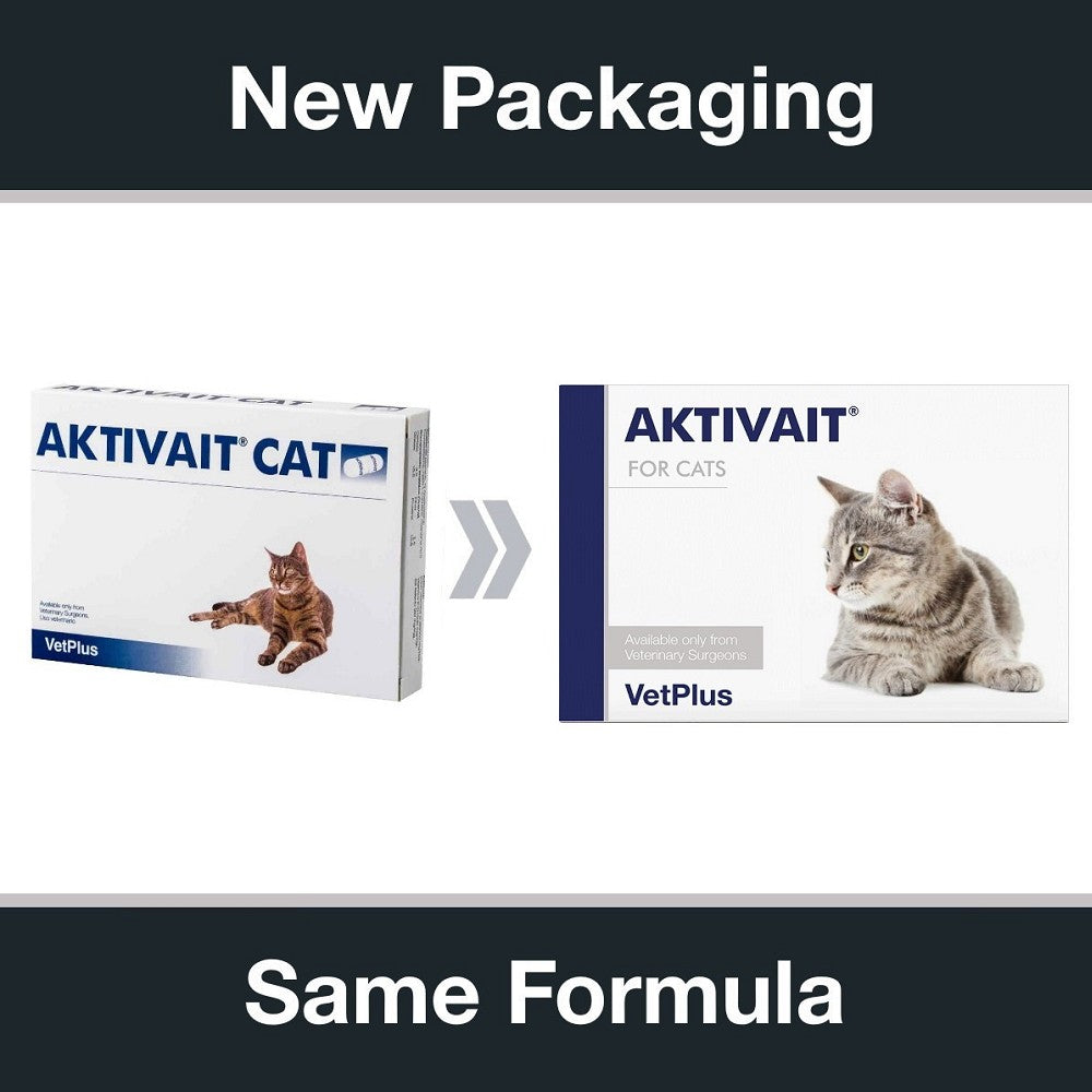 Aktivait Brain Health Supplements for Cats - Supports Cognitive Function & Memory - Perfect for Senior Cats & Feline Mental Wellness