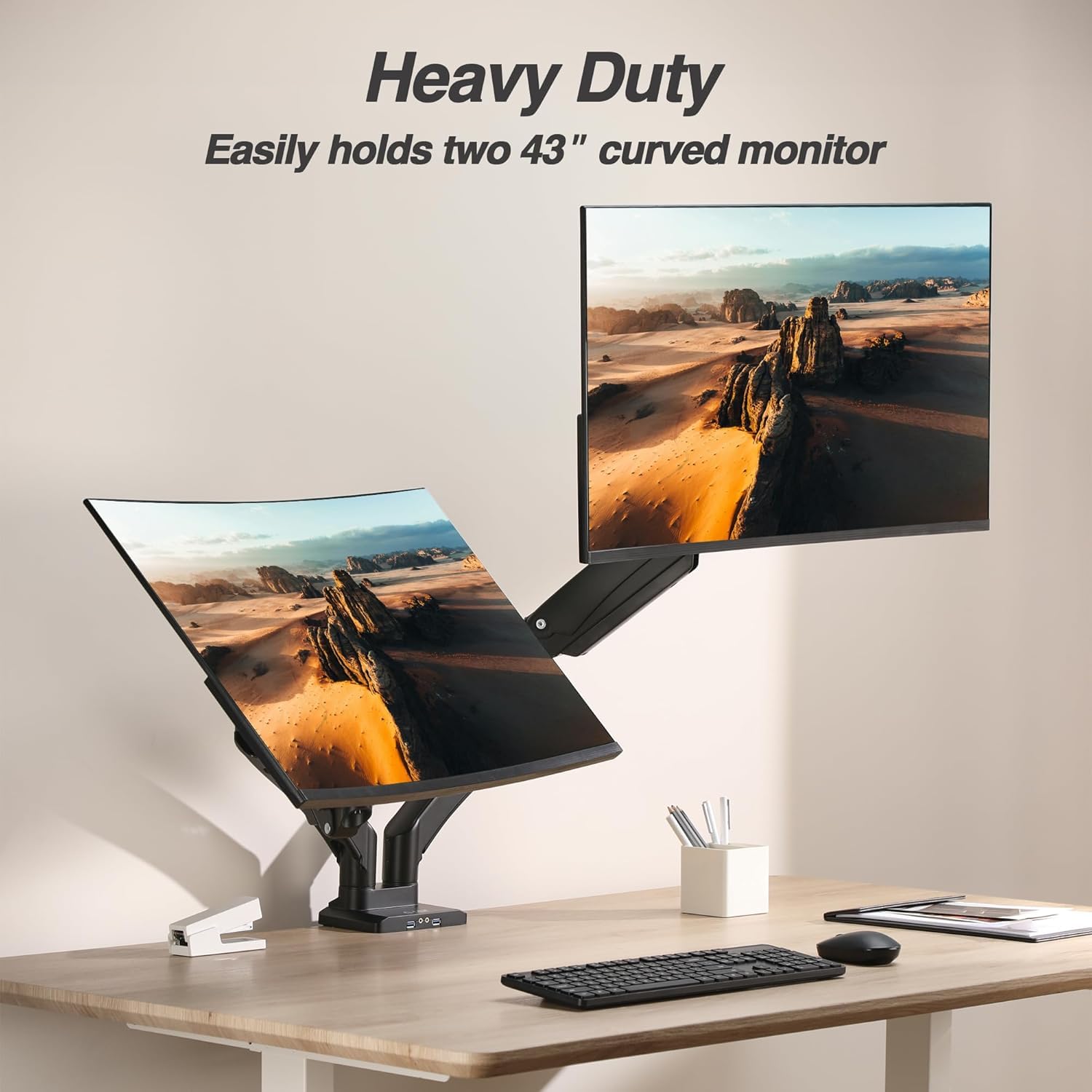AVLT Dual Monitor Arm Desk Mount for 13