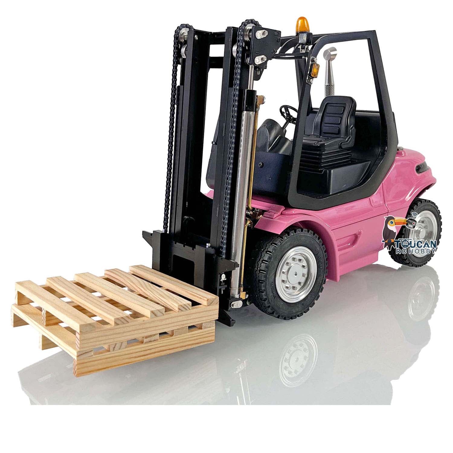 1/14 Scale RC Hydraulic Forklift Truck - Pre-Assembled RTR with Light & Sound System, Pump, Valve & Motor by LESU | Realistic Construction & Industrial Play for Adults & Kids