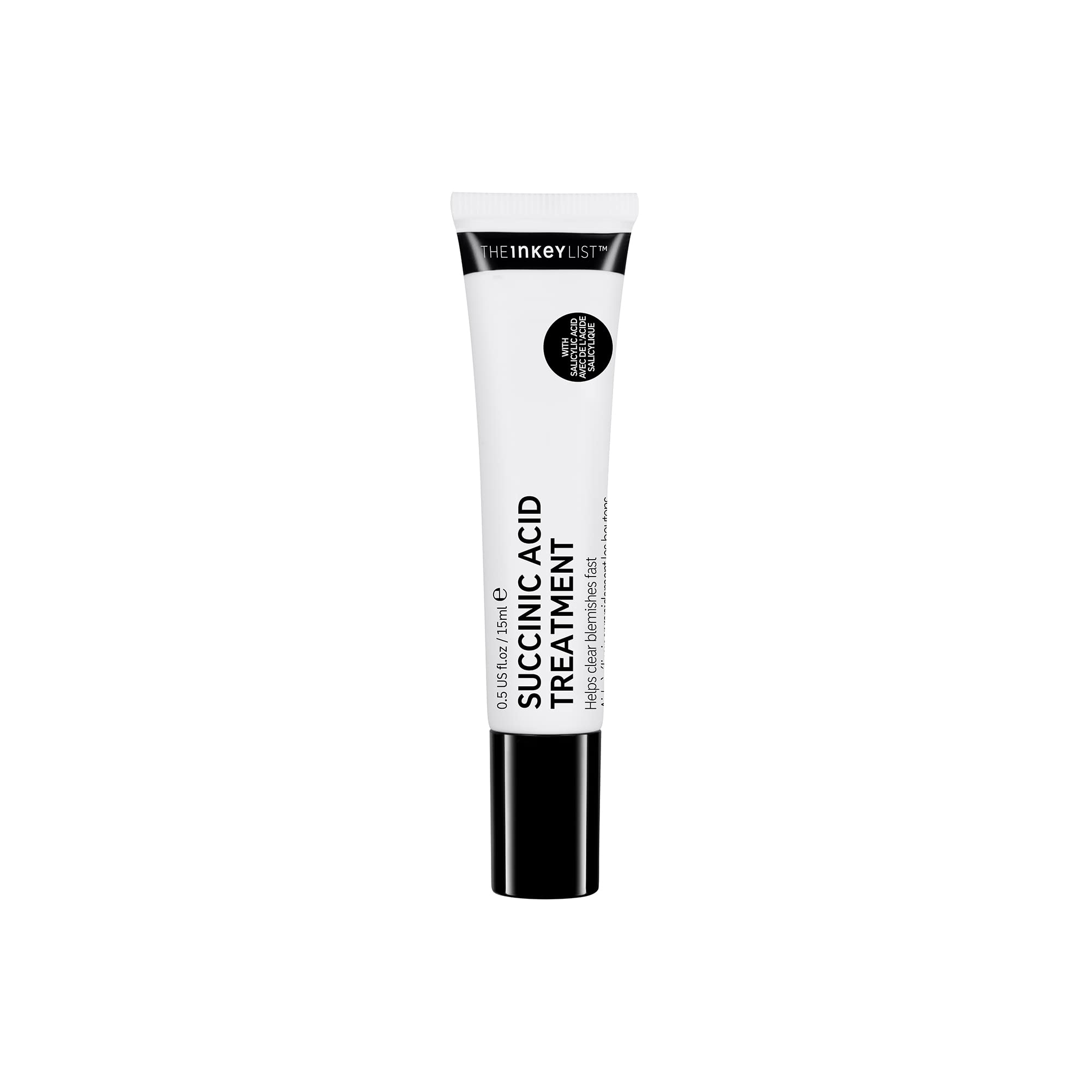 The INKEY List Succinic Acid Acne Treatment 15ml - Vegan Blemish Control for All Skin Types | Daily Skincare for Clear, Healthy Complexion