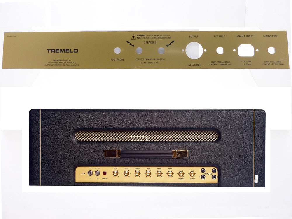 Marshall JTM 1962 (1962HW) Vintage Plexi Rear Faceplate Replacement - Perfect for Guitar Amp Repair & Restoration | Compatible with Marshall JTM45, Bluesbreaker & Classic Tube Amps