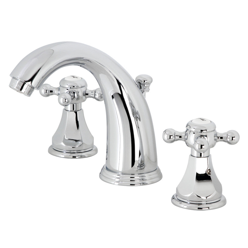 Kingston Brass KB4980BX Metropolitan Widespread Bathroom Faucet with Pop-Up Drain - Elegant 8-Inch Centerset Bath Sink Faucet for Modern Vanities, Perfect for Home & Hotel Bathroom Renovations