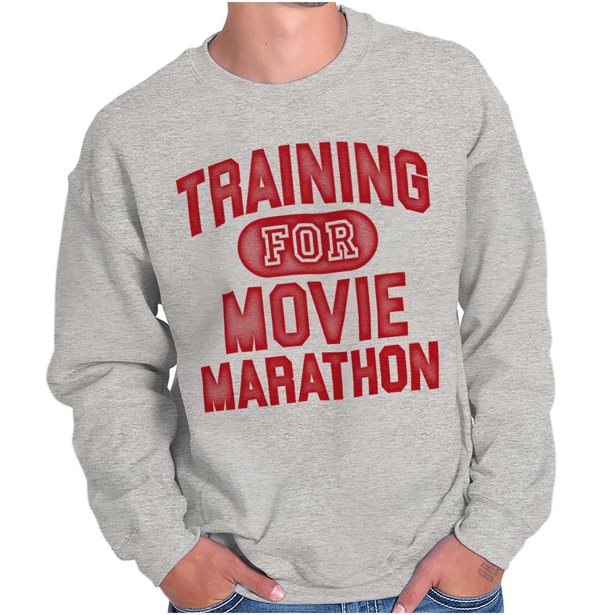 Ironic Movie Marathon Training Sweatshirt for Men & Women - Perfect for Binge-Watching & Chill Nights