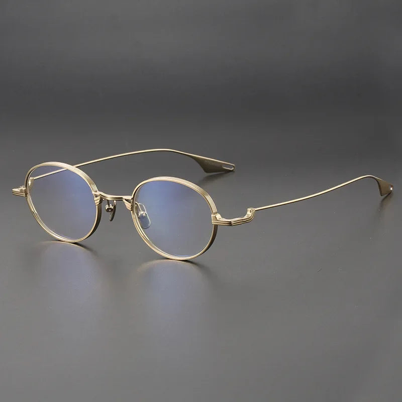 Aror Unisex Full Rim Oval Round Titanium Eyeglasses Frame 14222 - Lightweight Durable Glasses for Men & Women - Perfect for Reading, Work, and Everyday Wear